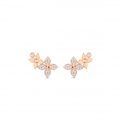 LOUIS VUITTON IDYLLE BLOSSOM EARRING, PINK GOLD AND DIAMONDS Q96945